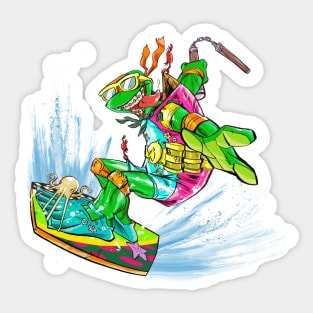 TMNT Sewer Surfing Mikey Sticker